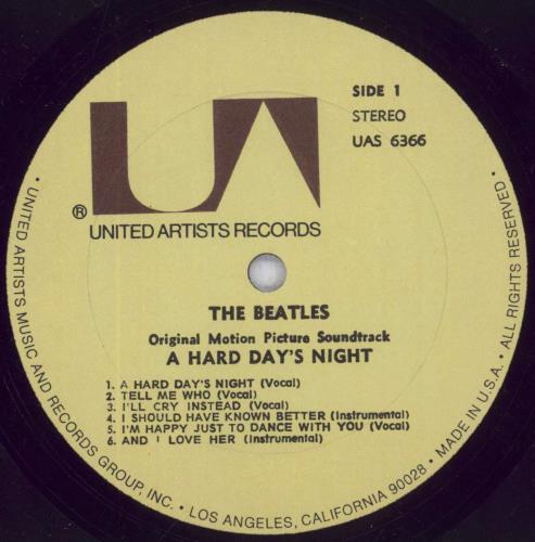 The Beatles A Hard Day's Night - 4th US vinyl LP album (LP record